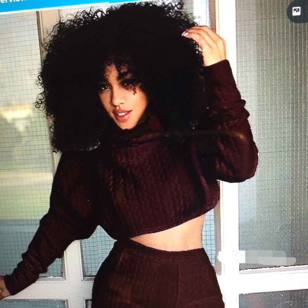 Retro Turtleneck Midriff and Pants